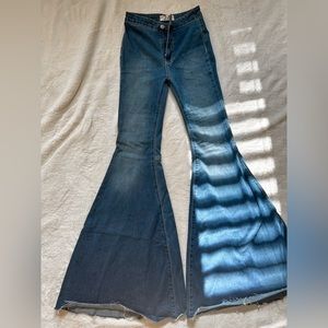 Just float on free people flare jeans